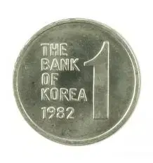 옛날돈 1원주화 동전 1982년 미사용